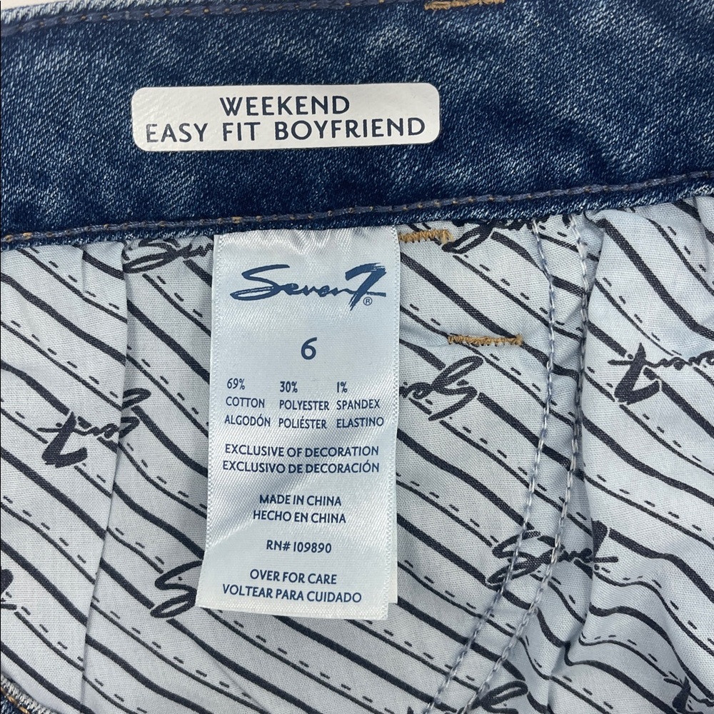 Seven7 Weekend Easy Fit Boyfriend Jeans Sz 6 - Picture 3 of 10